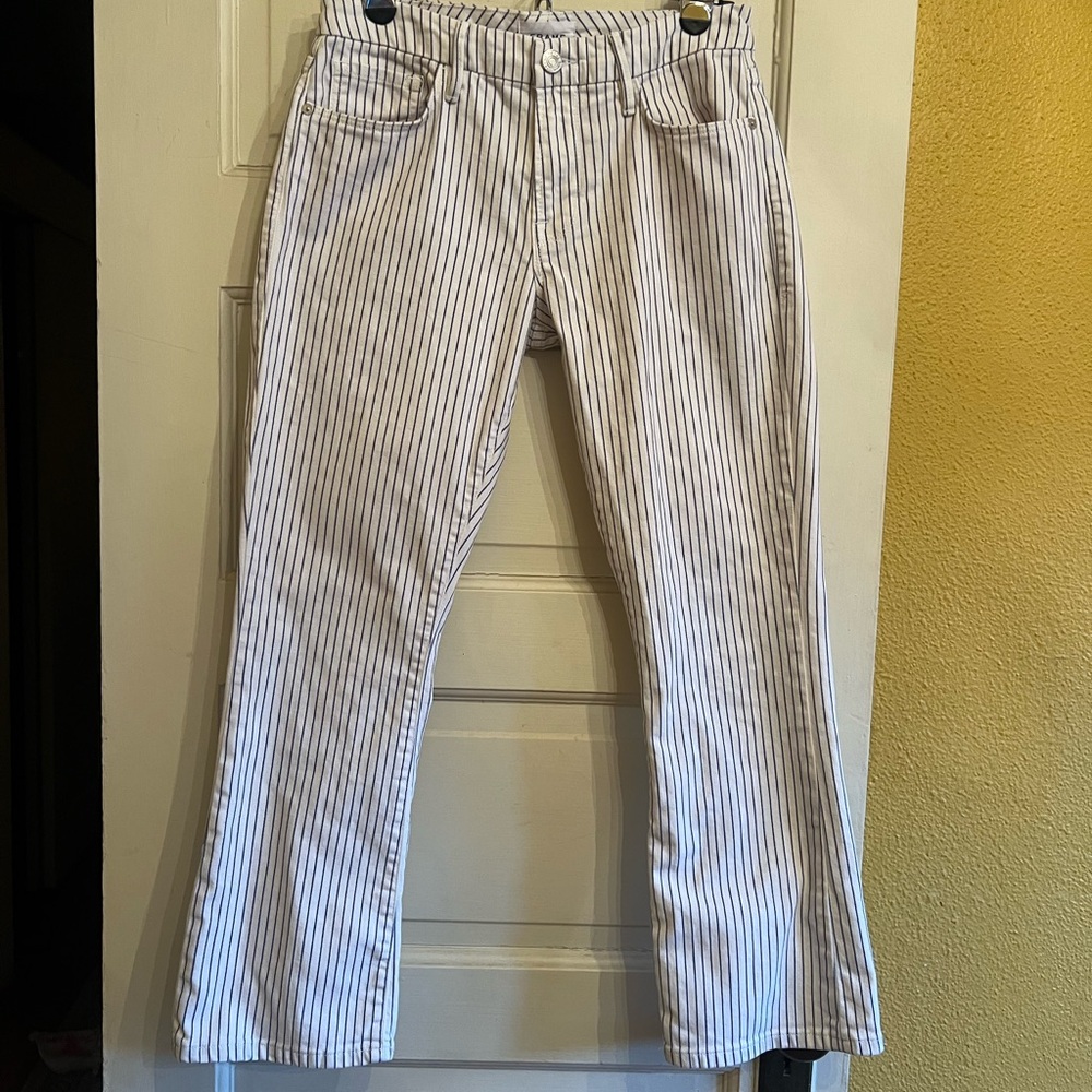 Frame Le Crop Mini Boot Striped Jeans | size 26